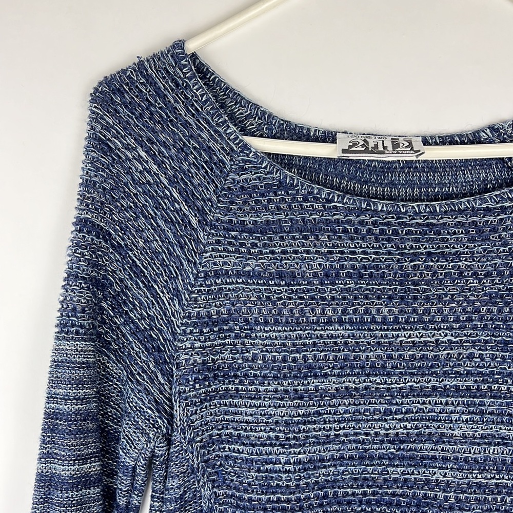 212 New York long sleeve lightweight SOFT sweater blue M - Picture 6 of 9